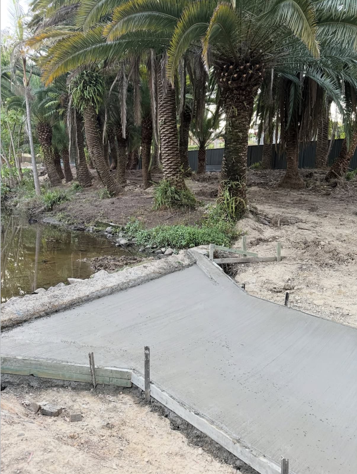 Completed dam repair, Worongary Gold Coast