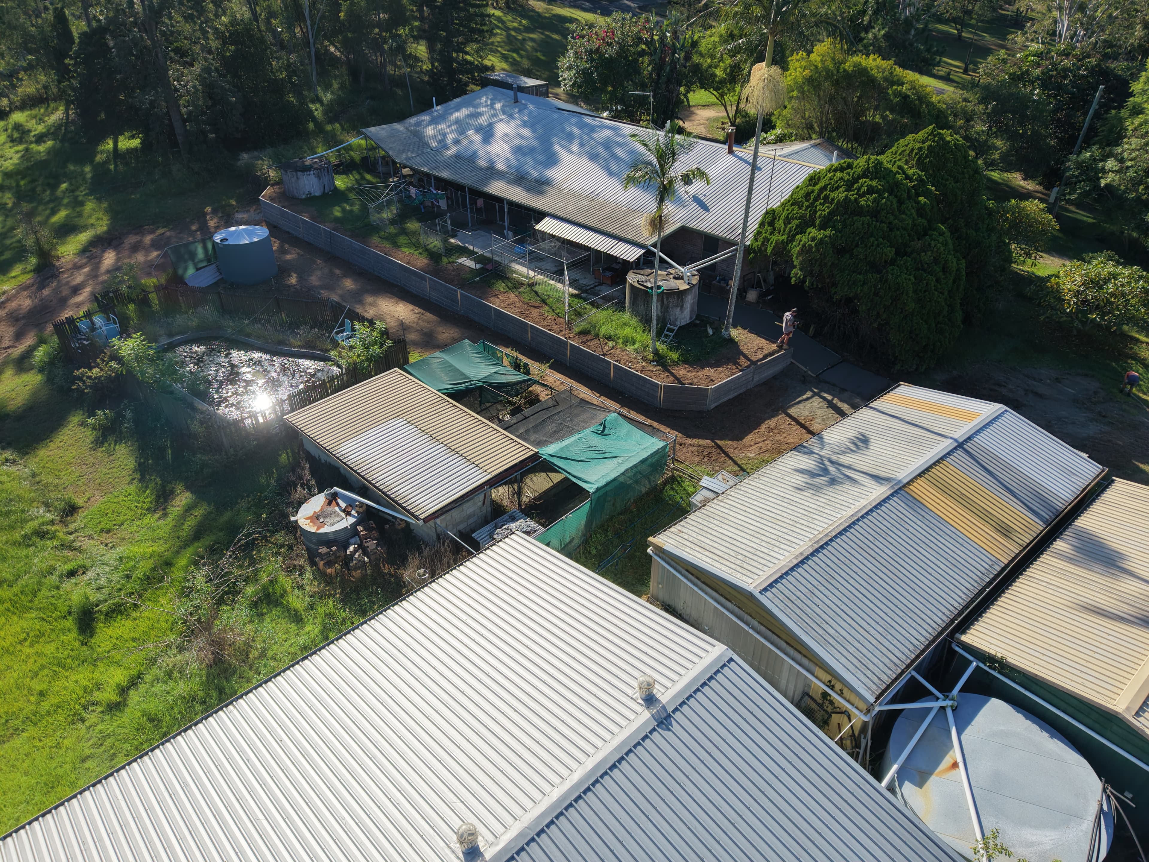 Completed rural retaining wall and earthworks, Gold Coast Hinterland